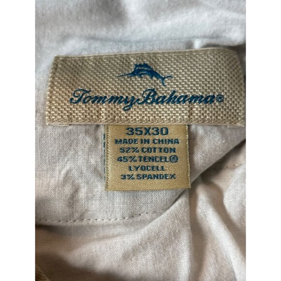 Tommy Bahama Mens Khaki Cotton Straight Leg Pants Size 35x30 - Picture 8 of 14